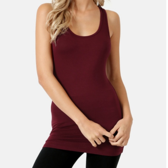 Eggplant Basic Racer Back Tank - Picture 5 of 7